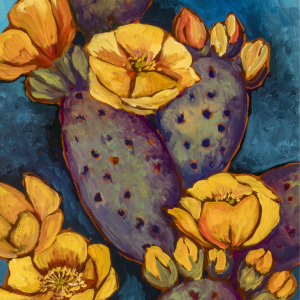 Cacti, original oil painting by Maia Leisz