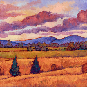Twilight Haybales