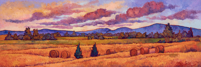Twilight Haybales
