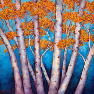 Azure Aspen — original oil painting by Maia Leisz