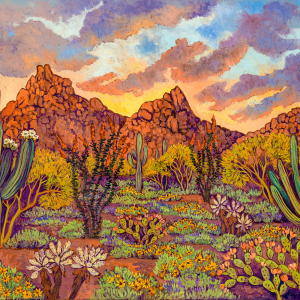Joyful Desert — original oil painting by Maia Leisz