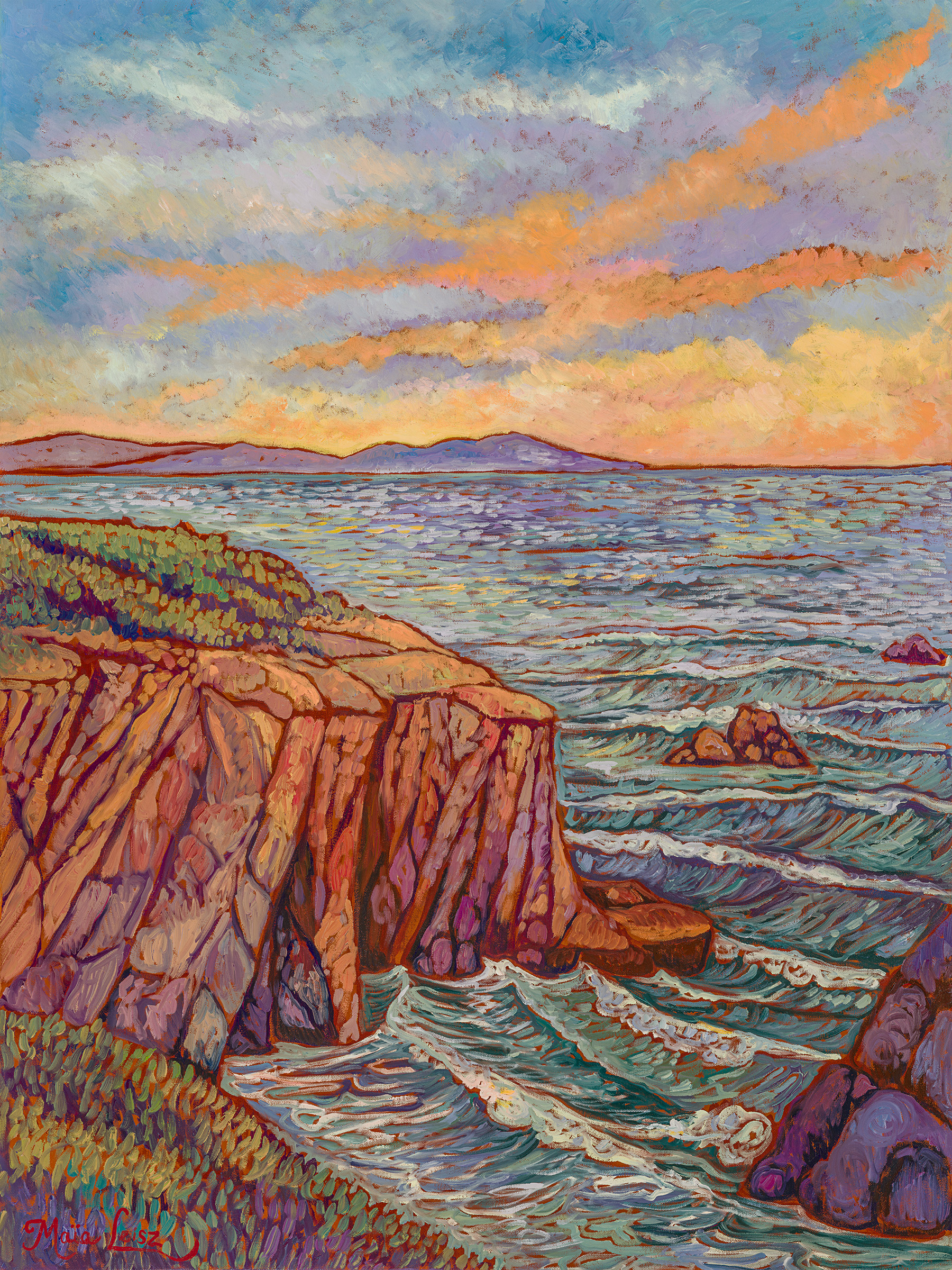 Cliffs of Serenity — original oil painting by Maia Leisz