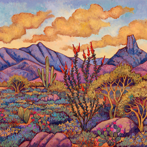 Pinnacle Peak Blooming — original oil painting by Maia Leisz