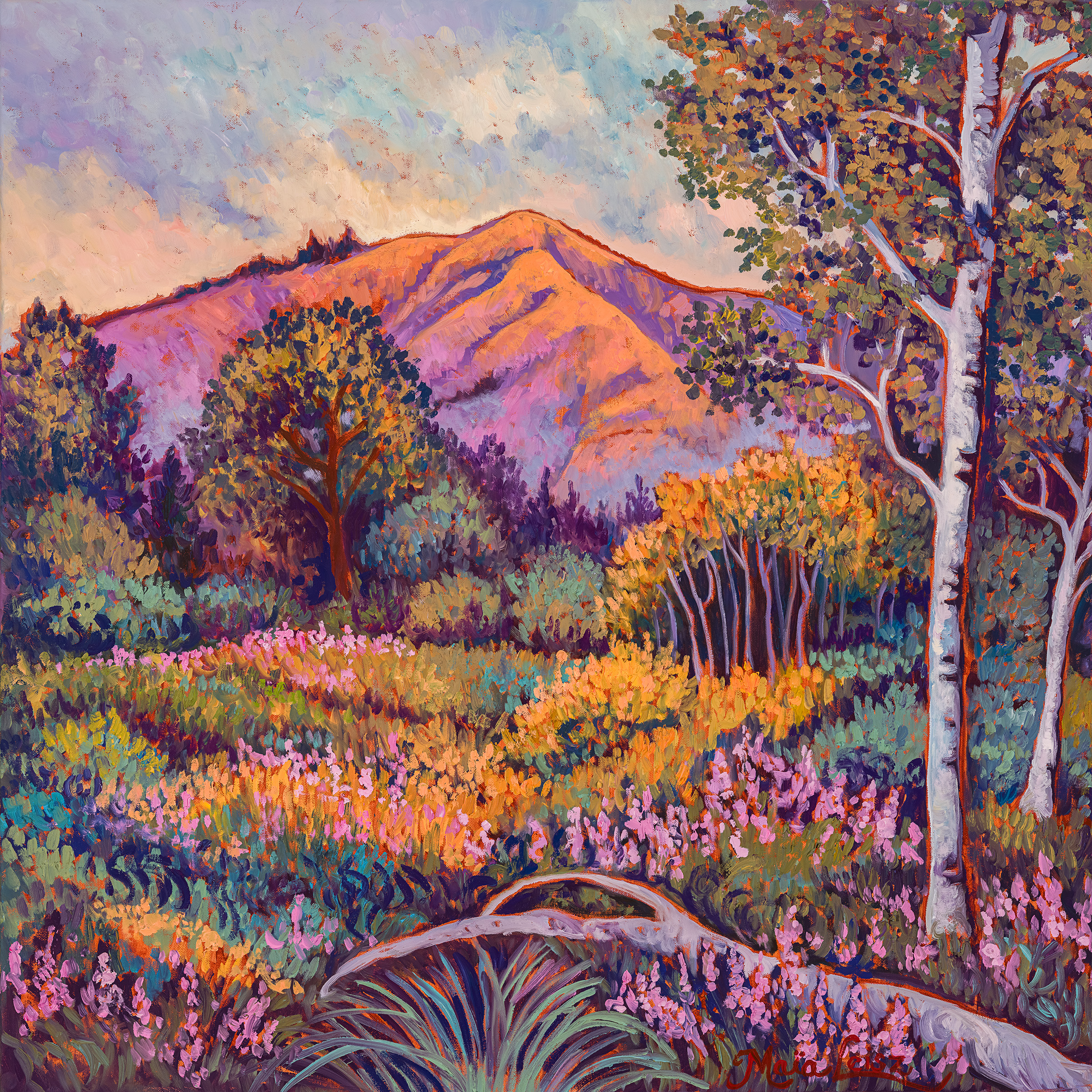 Glowing Fireweed — original oil painting by Maia Leisz