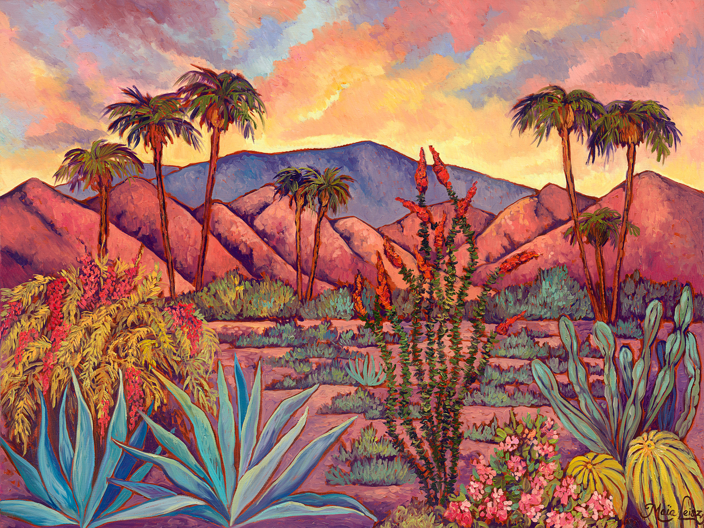Palm Springs Symphony — original oil painting by Maia Leisz