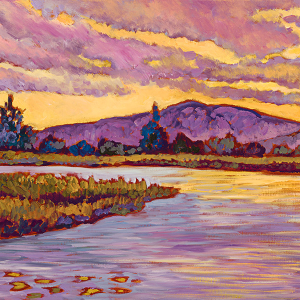 A Reflective Evening — original oil painting by Maia Leisz