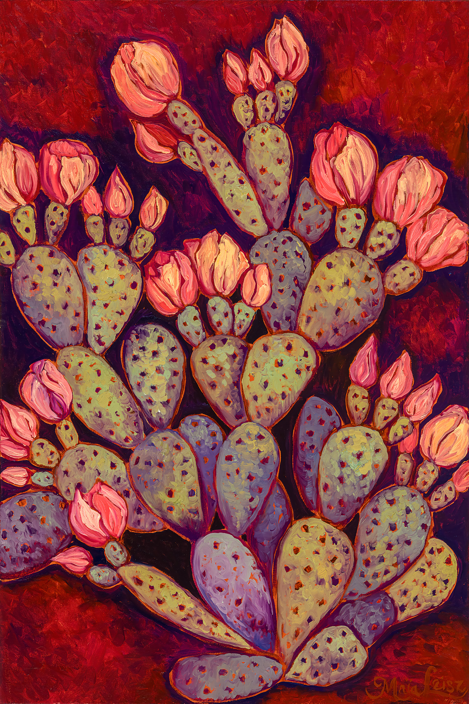 Prickley Radiance — original oil painting by Maia Leisz