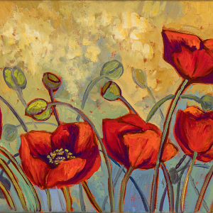 Red Poppies — original oil painting by Maia Leisz