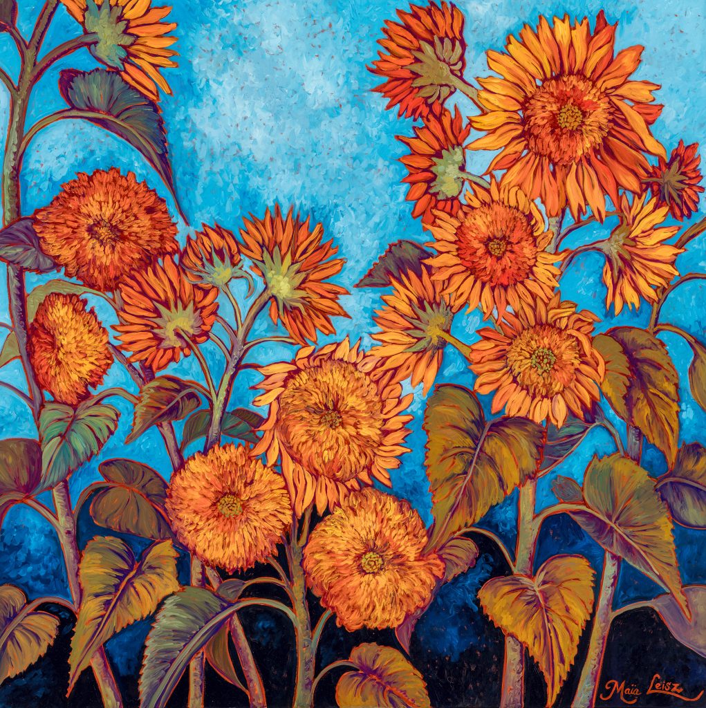 Floral and Still Life collection — Azure Sunflowers