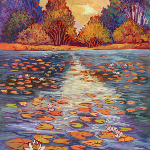 Dawning Lillies, original oil painting by Maia Leisz