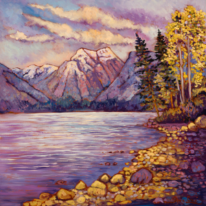 Glacial Lavenders, original oil painting by Maia Leisz