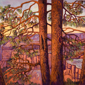 Grand Canyon Ponderosa, original oil painting by Maia Leisz