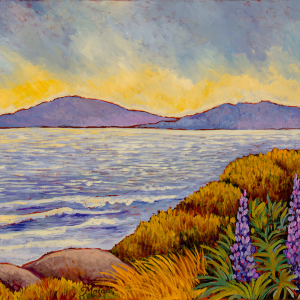 Bodega Bay, original oil painting by Maia Leisz