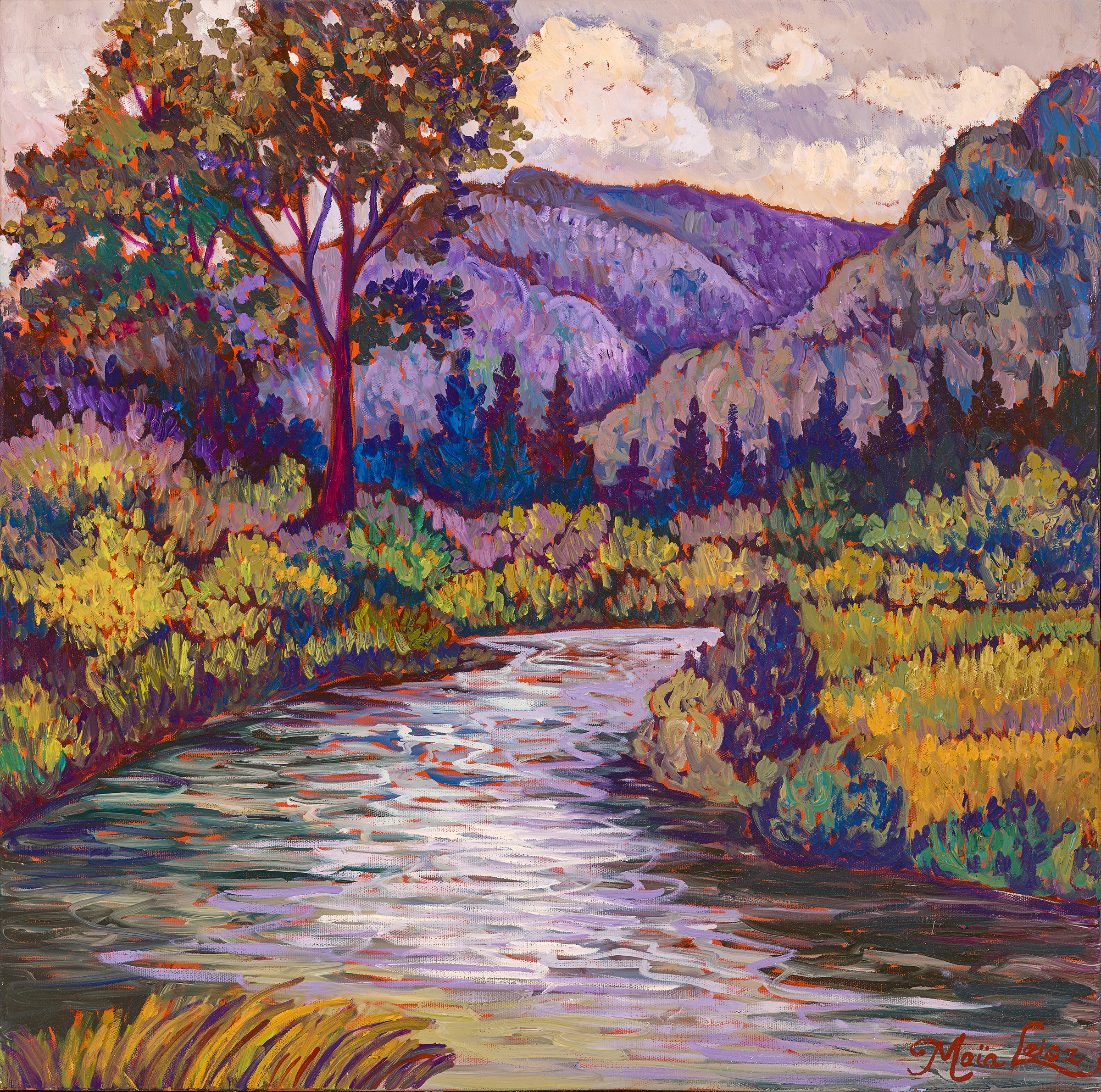 Overcast Eddies, original oil painting by Maia Leisz