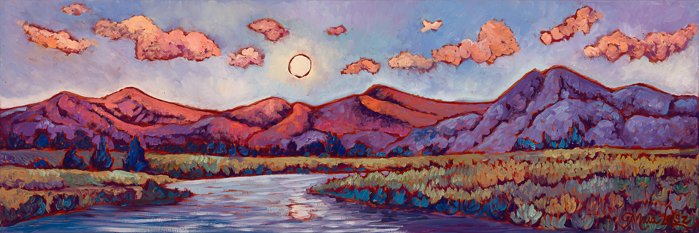 Of Rivers and Moonlight, original oil painting by Maia Leisz