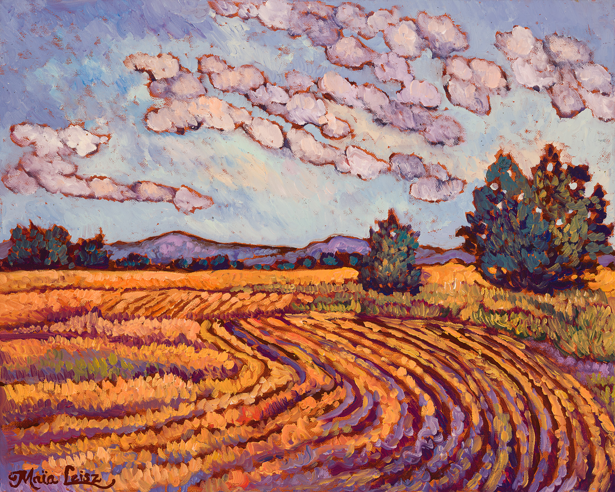 Amber Waves, original oil painting by Maia Leisz
