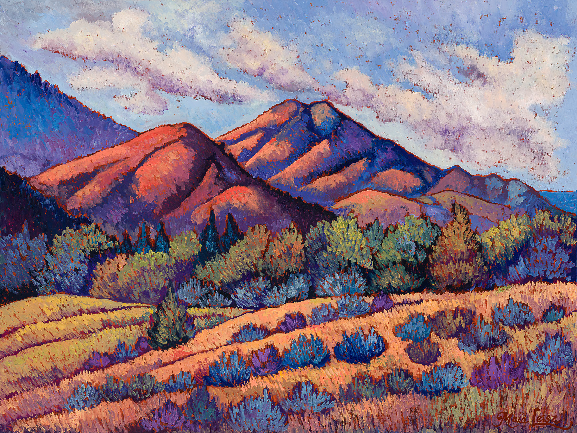 Sun Valley Sagebrush, original oil painting by Maia Leisz