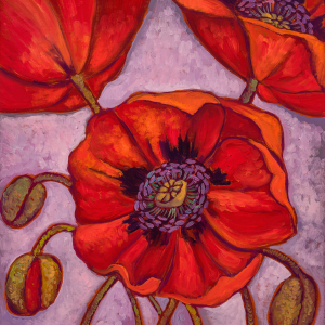 Misty Poppies by Maia Leisz