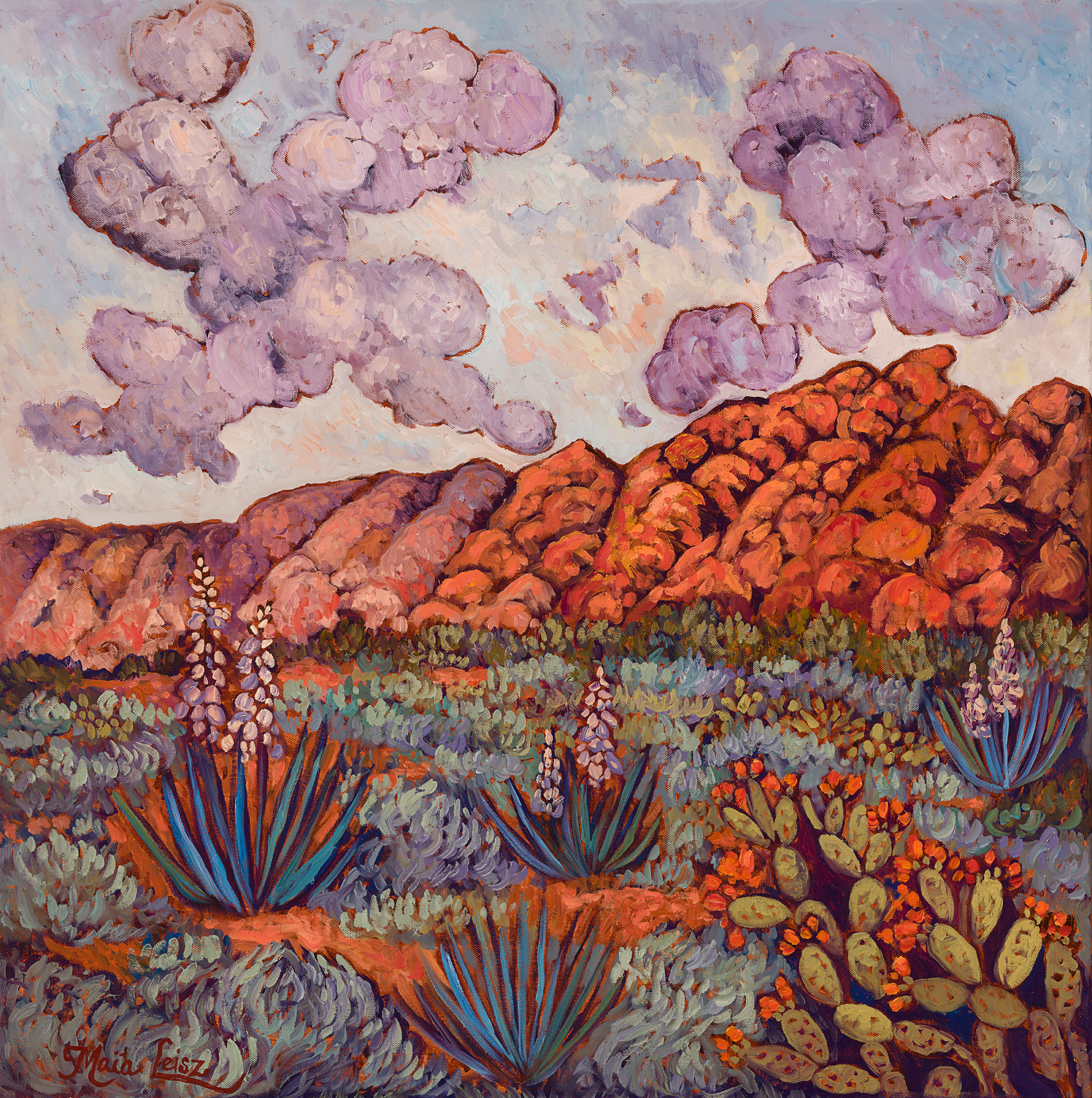 Snow Canyon Serenade, original oil painting by Maia Leisz
