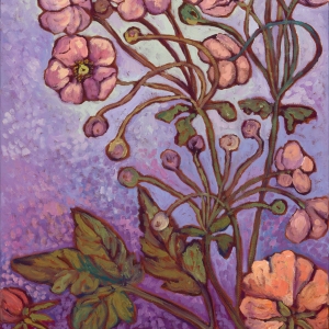 Twilight Blossoms, original painting by Maia Leisz