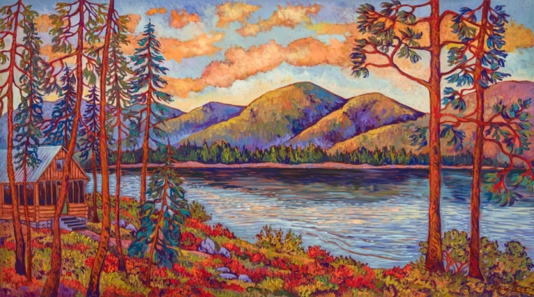 Painting by Maia Leisz featured in her January 2024 newsletter