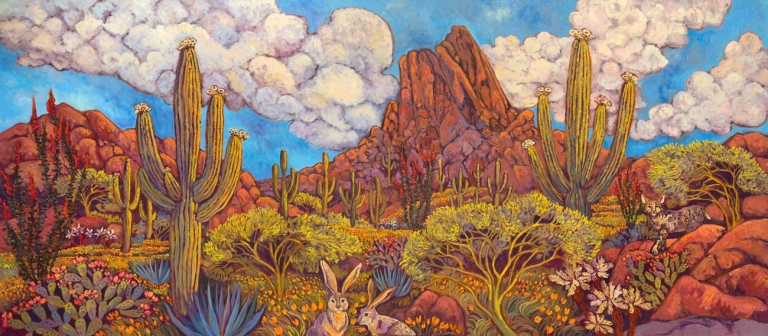 Painting by Maia Leisz featured in her January 2025 newsletter