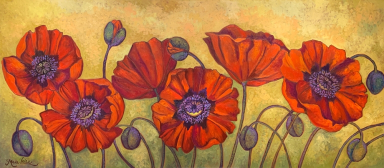 Painting by Maia Leisz featured in her June 2021 newsletter