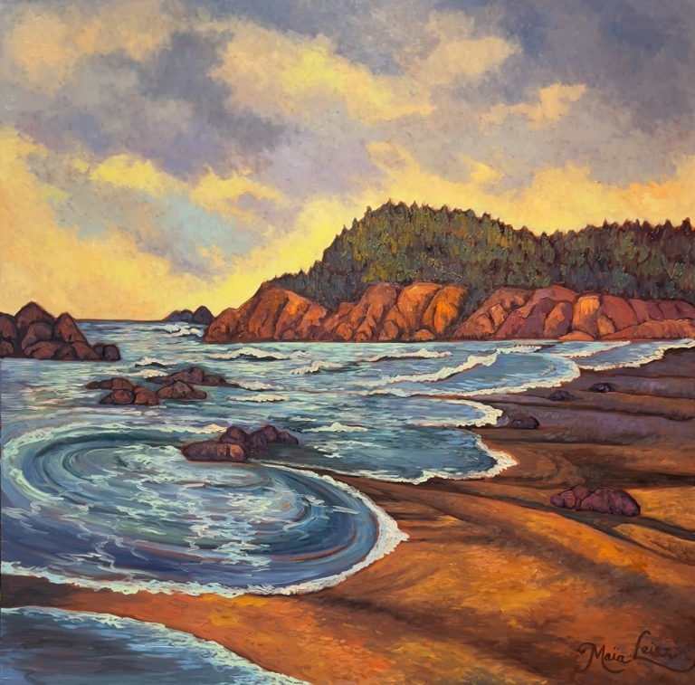 Painting by Maia Leisz featured in her June 2022 newsletter