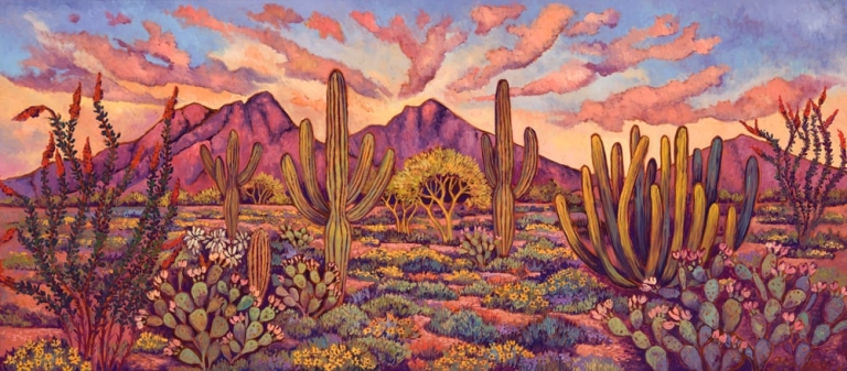 Painting by Maia Leisz featured in her March 2023 newsletter
