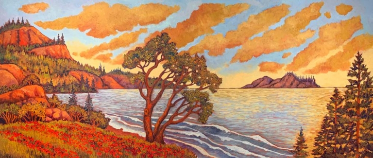 Painting by Maia Leisz featured in her November 2019 newsletter