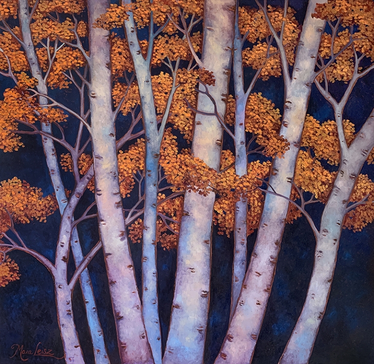 Painting by Maia Leisz featured in her October 2020 newsletter