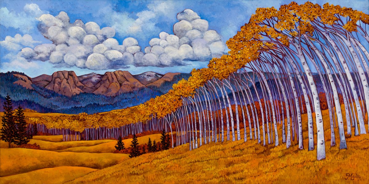 Leaning Aspen by Maia Leisz