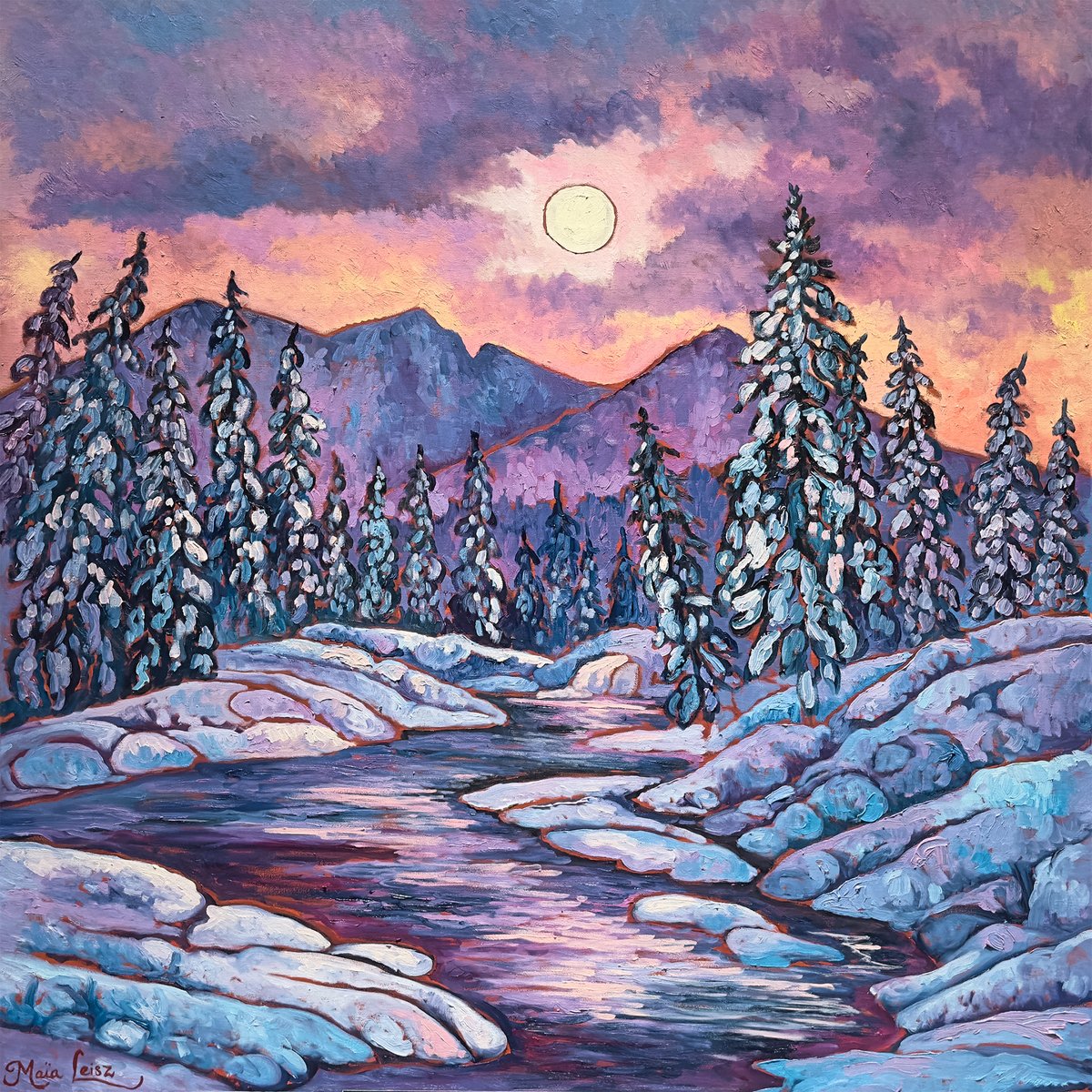 Mountain Moonrise by Maia Leisz